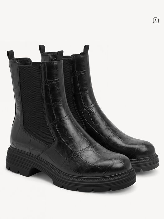 Chelseaboot, BLACK CROCO, hi-res