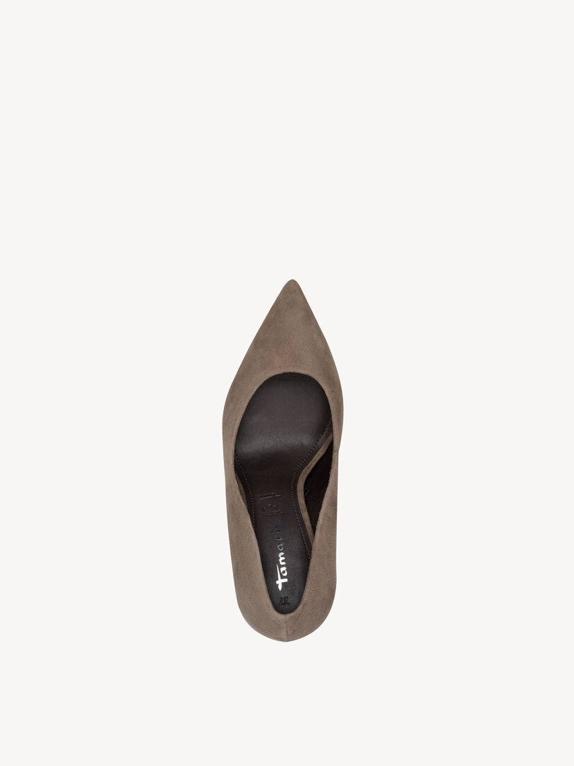 Leren Pumps - bruin, TAUPE SUEDE, hi-res