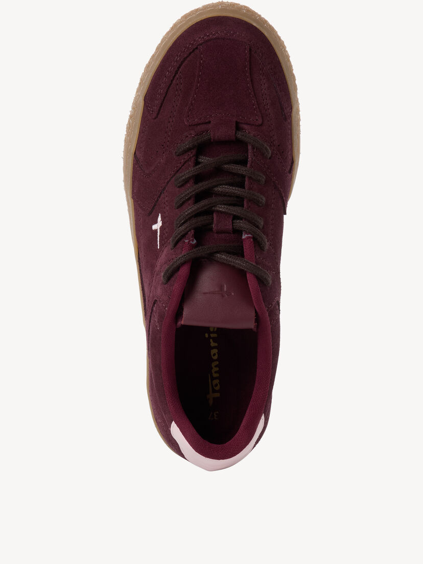Leren Sneaker - rood, BORDEAUX COMB, hi-res