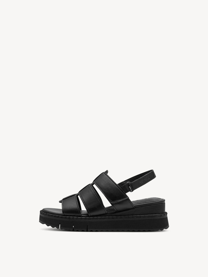 Sandalette, BLACK LEATHER, hi-res