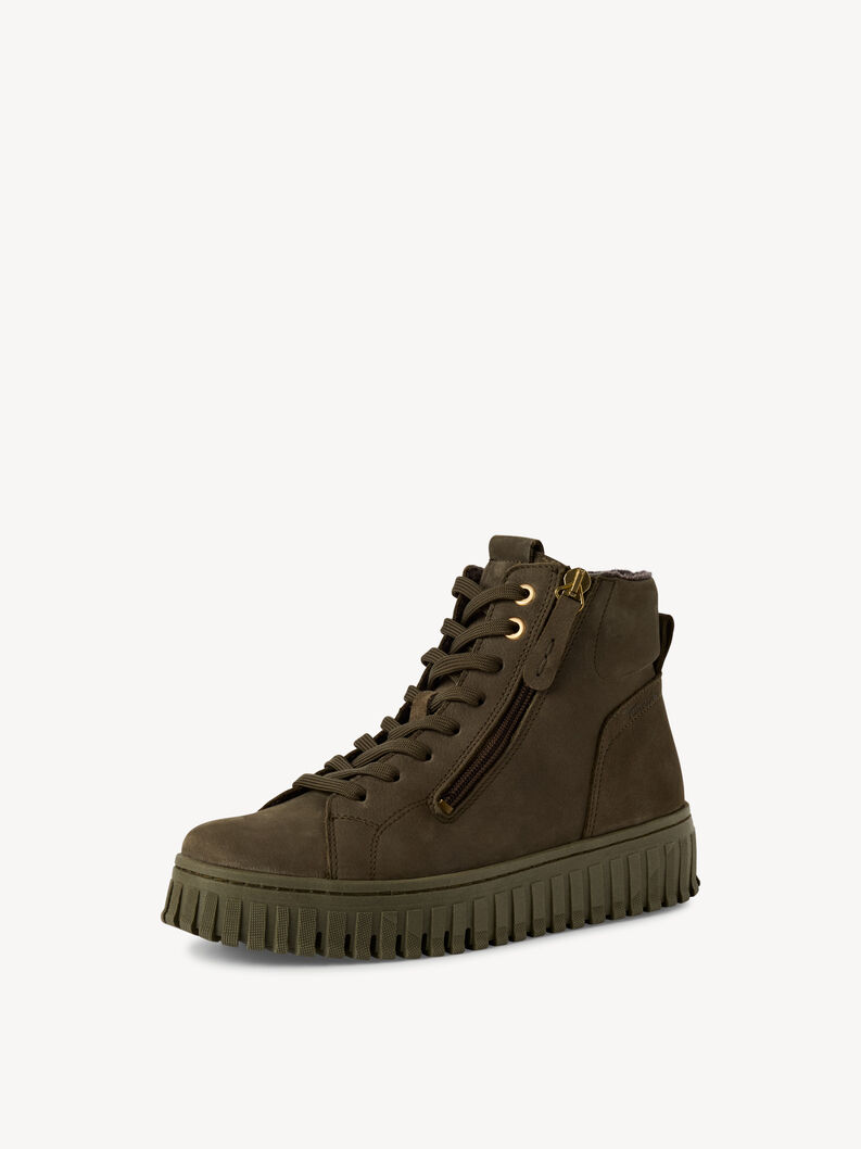 Lederstiefelette - gr&uuml;n, OLIVE, hi-res