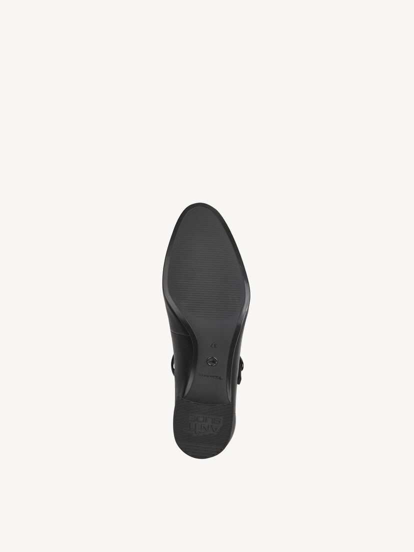 Leren Pumps - zwart, BLACK LEATHER, hi-res