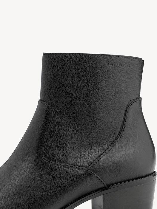 Enkellaarsje, BLACK LEATHER, hi-res