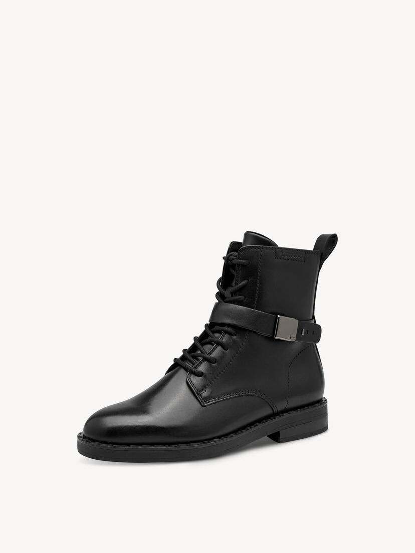 Enkellaarsje - zwart, BLACK, hi-res