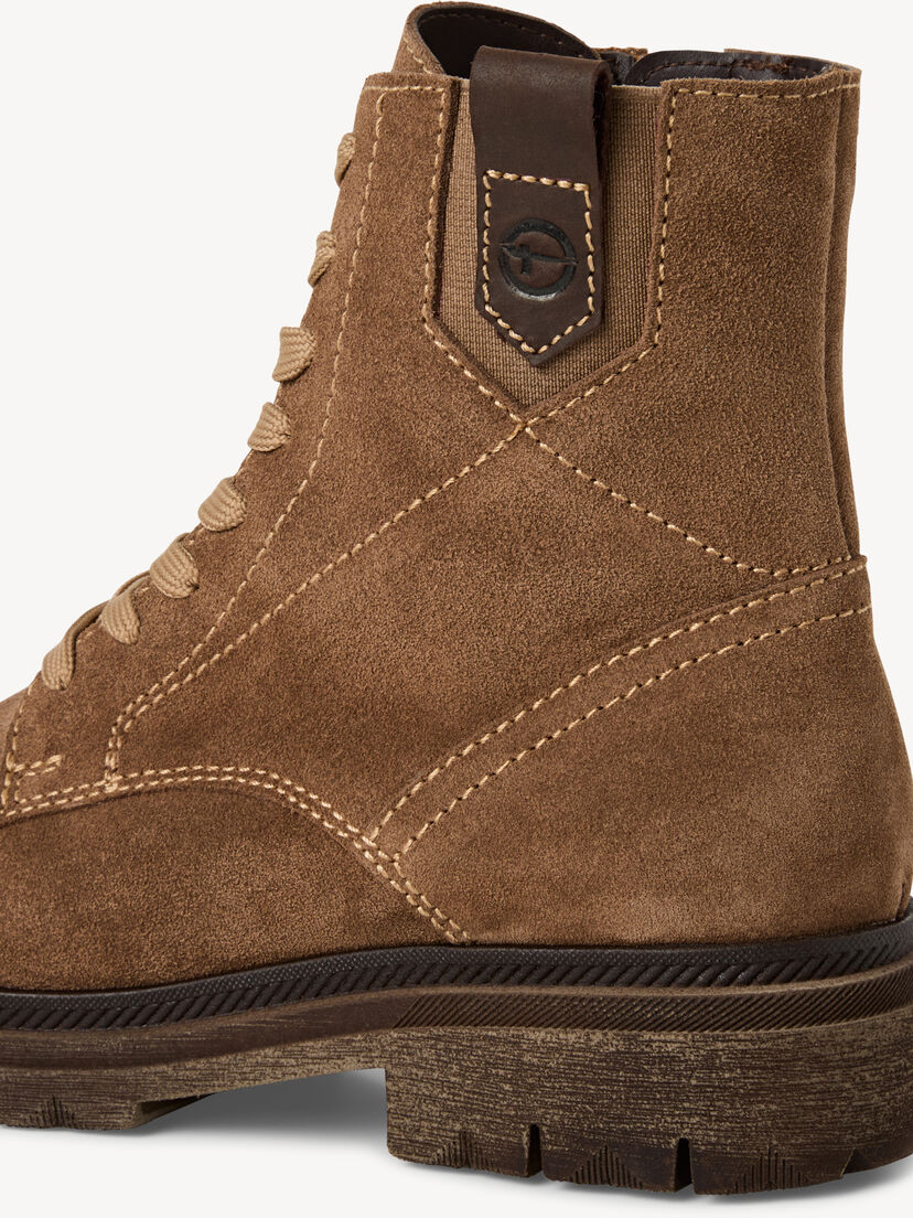 Leren Enkellaarsje - bruin, BROWN, hi-res