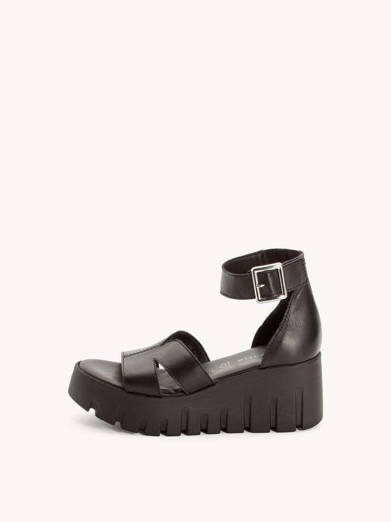 Sandalette, BLACK LEATHER, hi-res