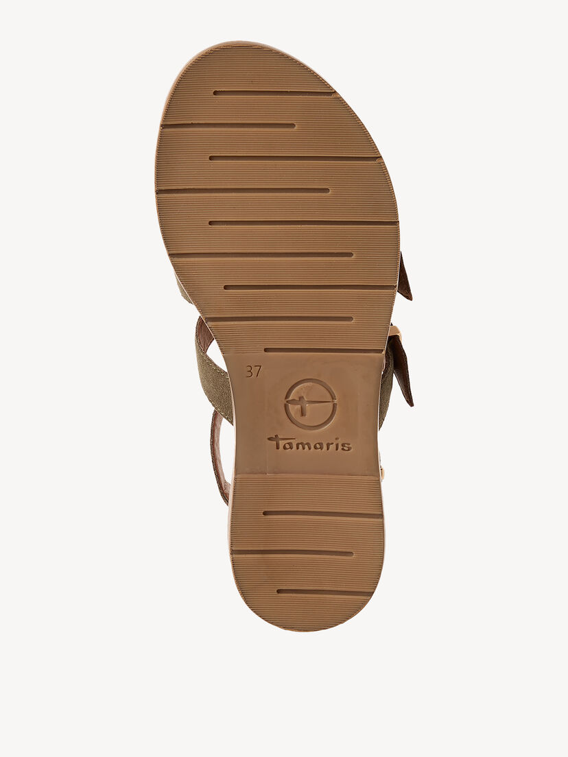 Leren Sandaal - khaki, OLIVE SUEDE, hi-res