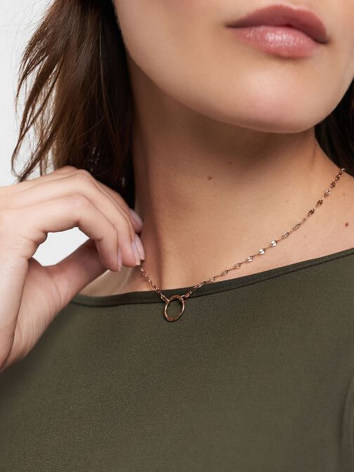 Collier, ros&eacute;gold, hi-res
