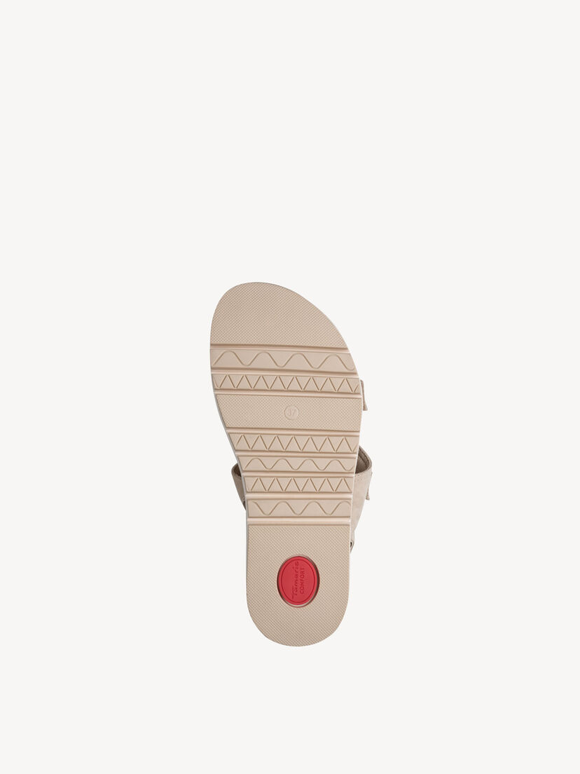 Leren Sandaal - bruin, BEIGE SUEDE, hi-res