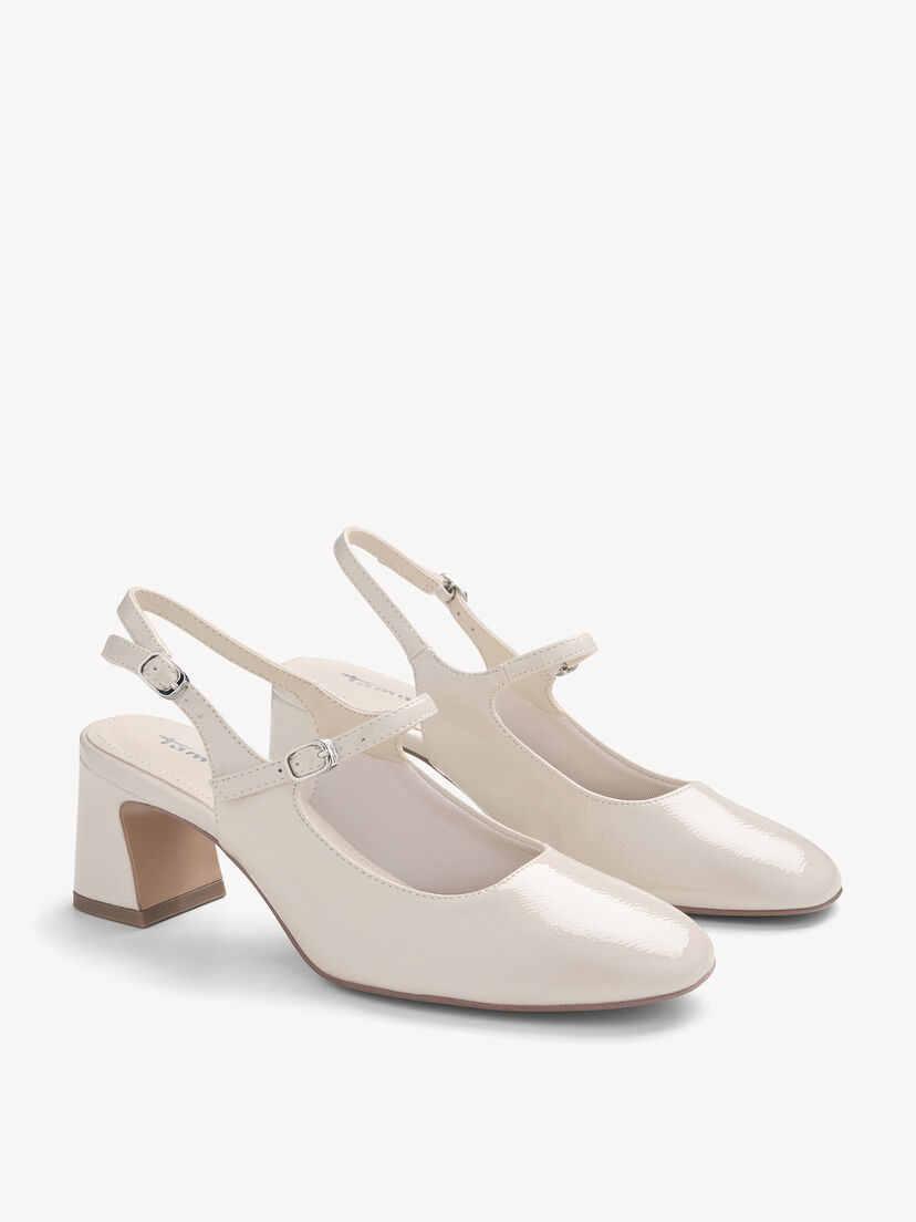 Slingpumps - beige, IVORY PATENT, hi-res