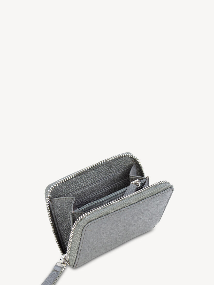 Leren Portemonnee - zilver, darksilver, hi-res