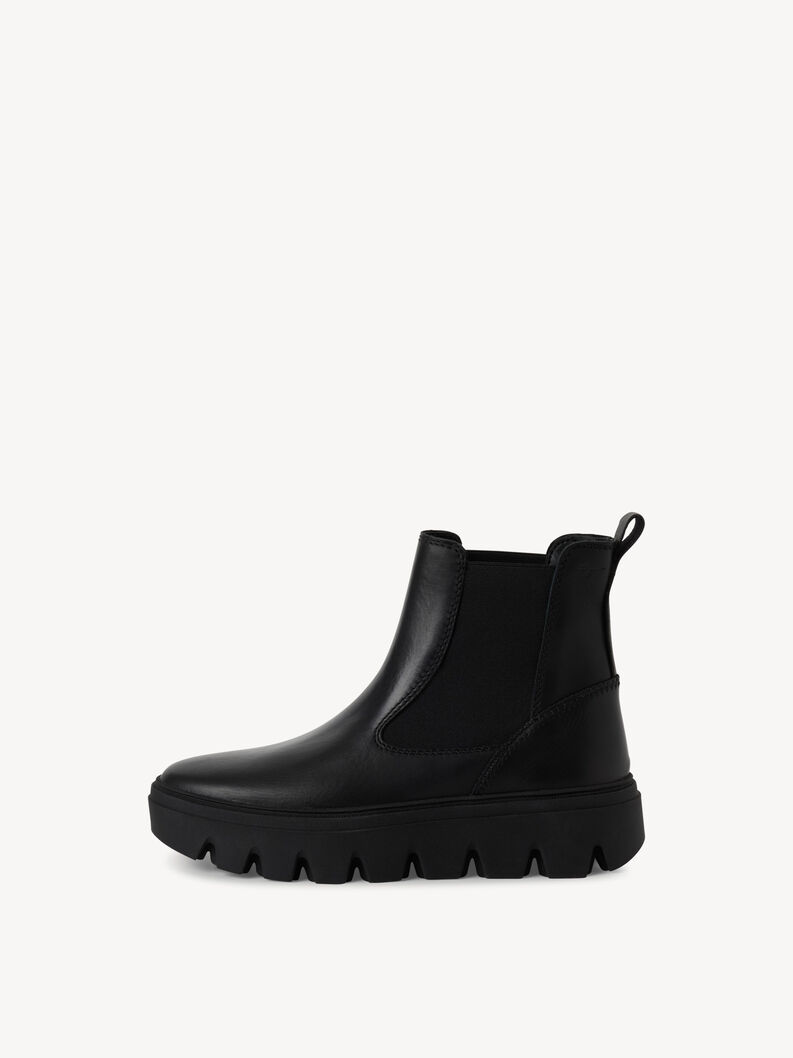 Bottine Chelsea en cuir - noir, BLACK LEATHER, hi-res