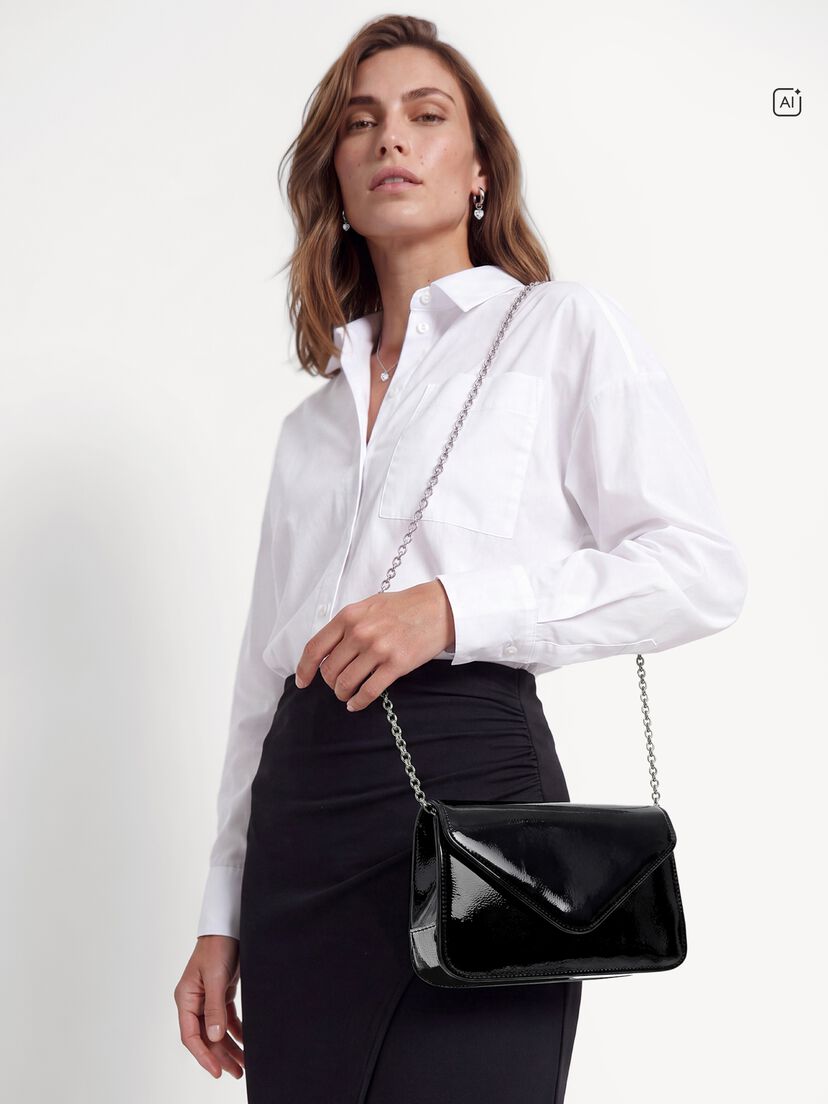 Clutch - zwart, black, hi-res