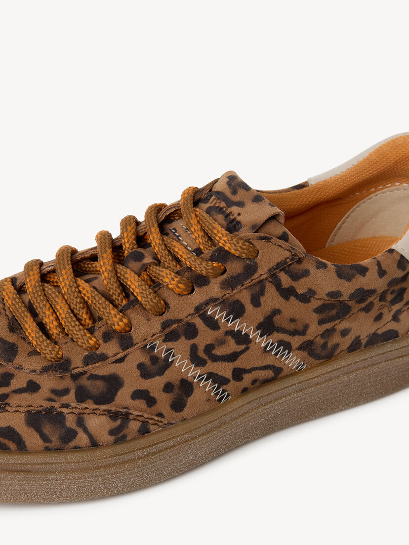 Leren Sneaker - bruin, LEOPARD, hi-res