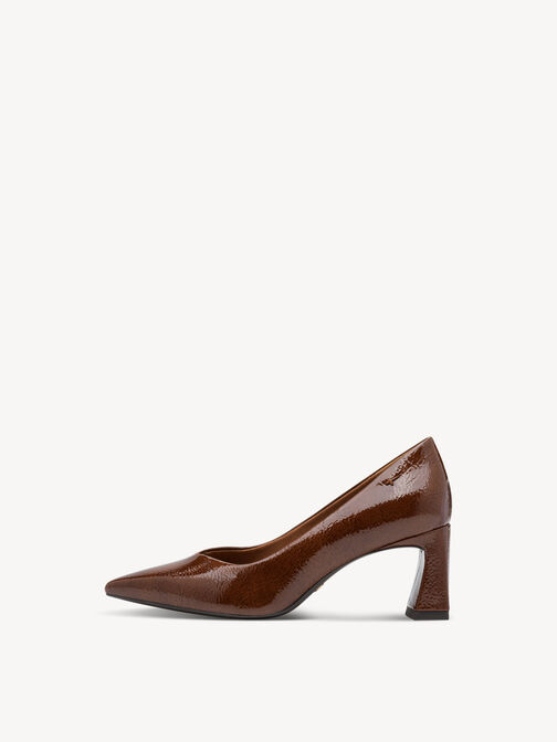 Escarpin, cognac, hi-res