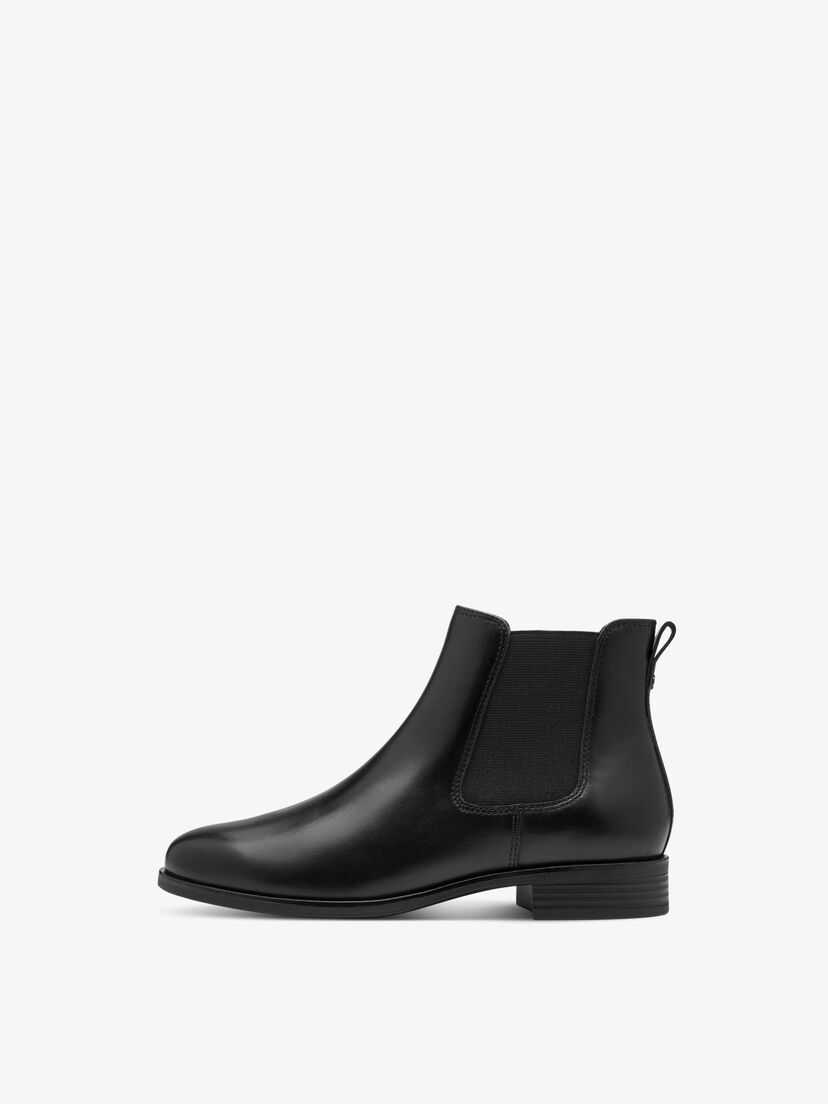 Leren Chelseaboot - zwart, BLACK, hi-res