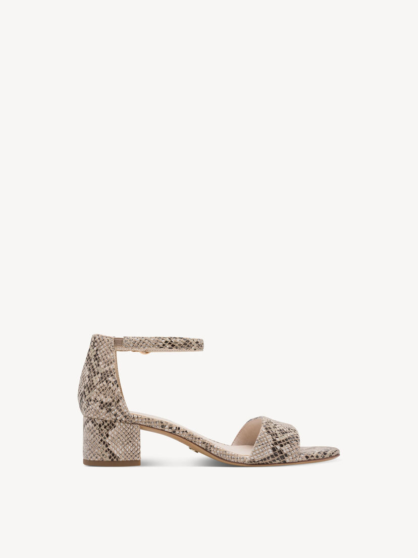 Sandaaltje - beige, BEIGE SNAKE, hi-res