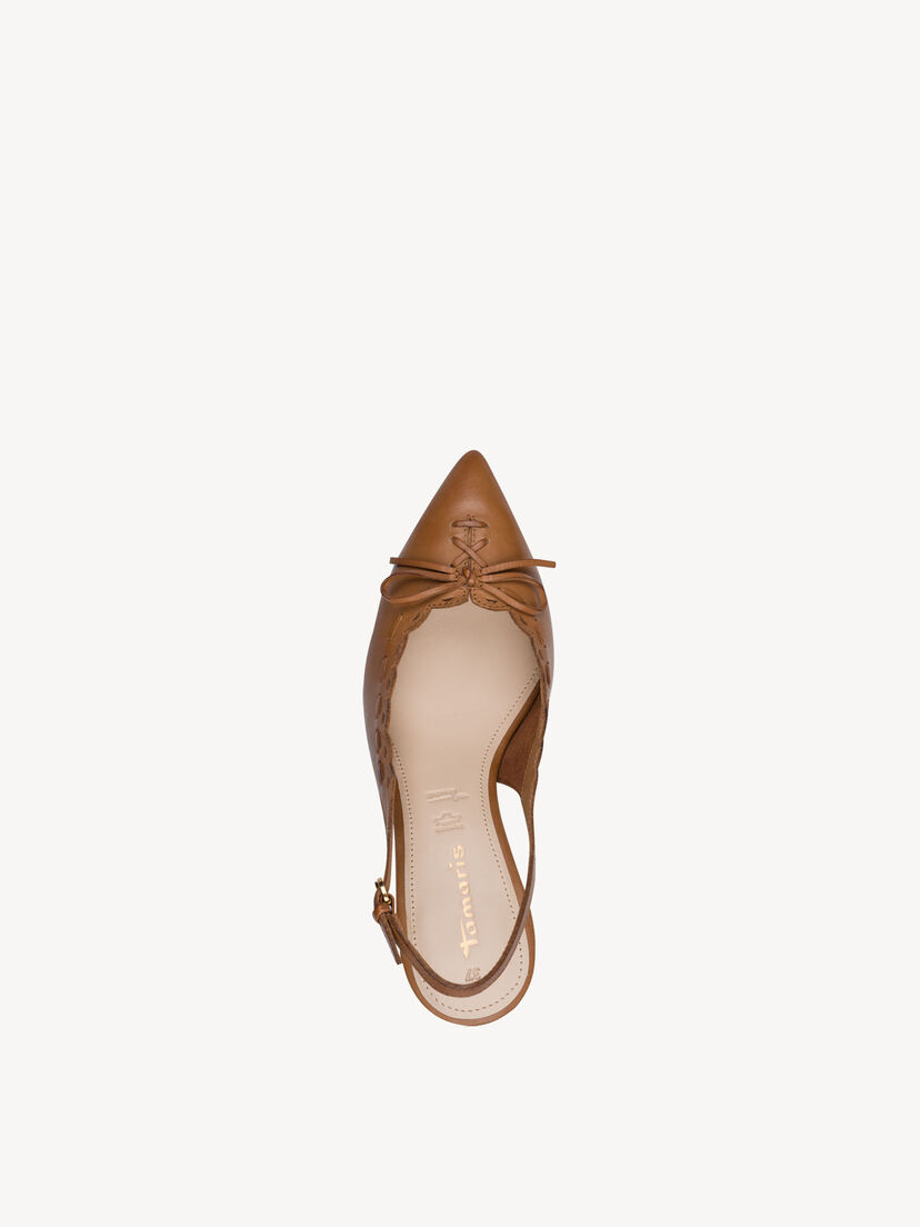 Leren Slingpumps - bruin, NUT, hi-res