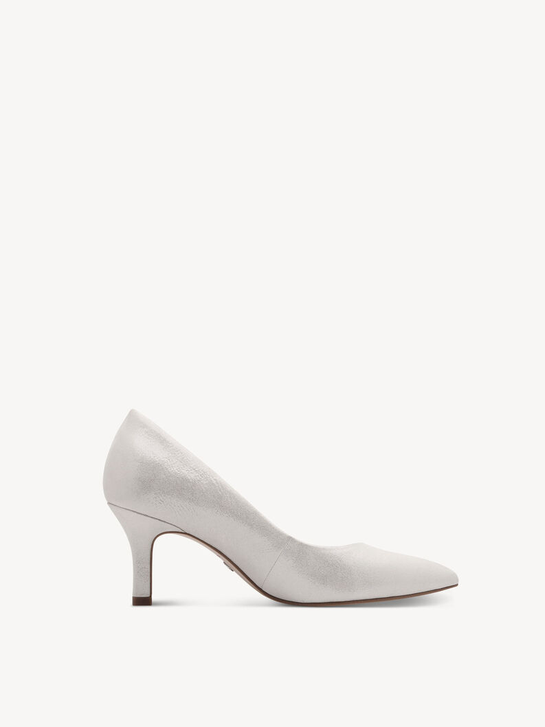 Lederpumps - silber, SILVER, hi-res