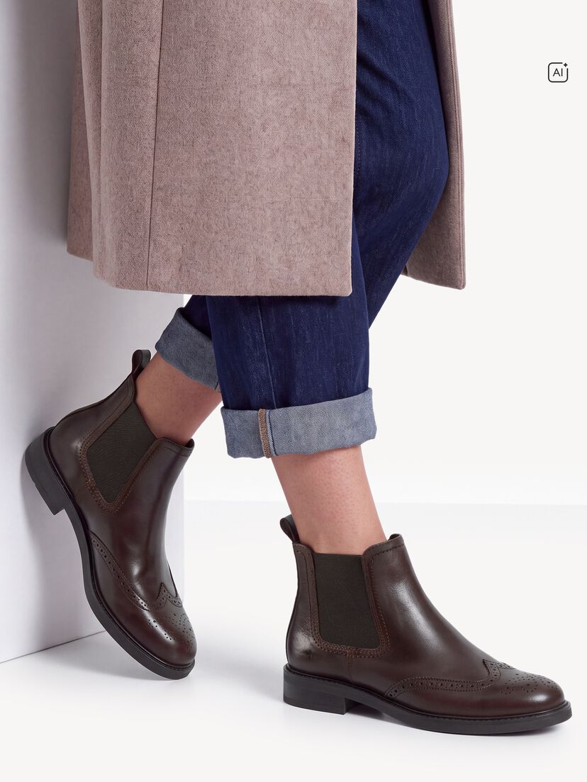 Leren Chelseaboot - bruin, MOCCA, hi-res
