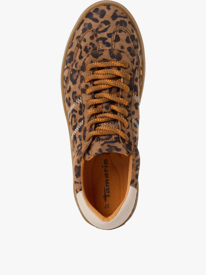 Leren Sneaker - bruin, LEOPARD, hi-res