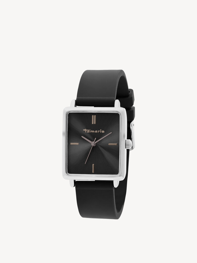 Montre - argent&eacute;s, silber-glossy schwarz, hi-res