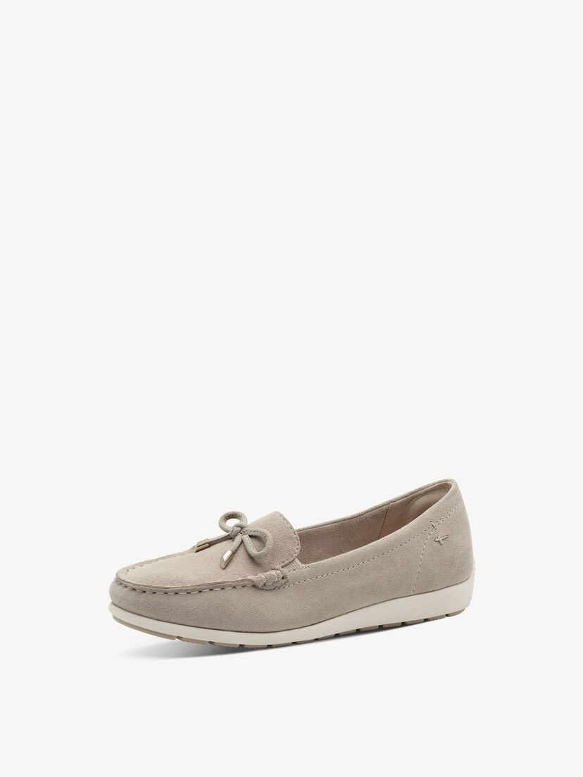 Leren Mocassin - beige, beige, hi-res