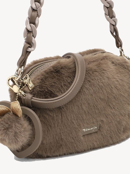 Schoudertas, taupe, hi-res
