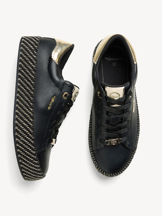 Sneaker, BLACK/GOLD, hi-res