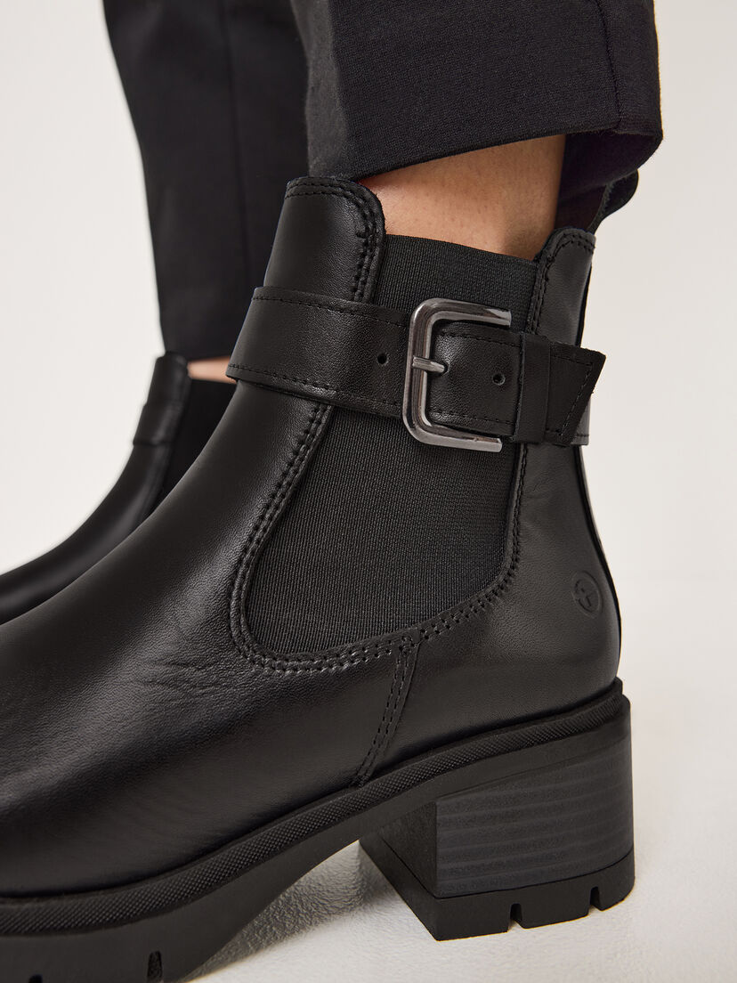 Chelseaboot, BLACK LEATHER, hi-res
