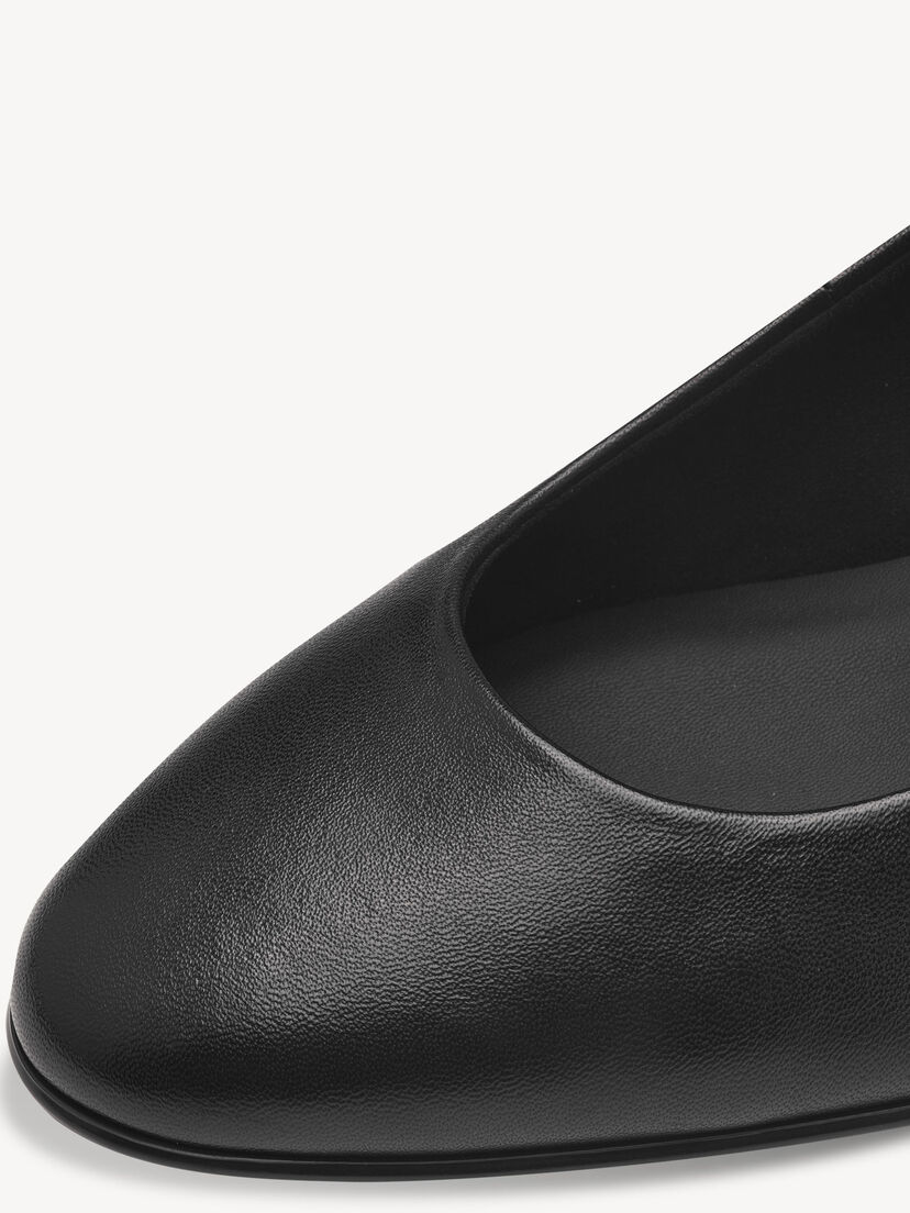 Leren Pumps - zwart, BLACK LEATHER, hi-res