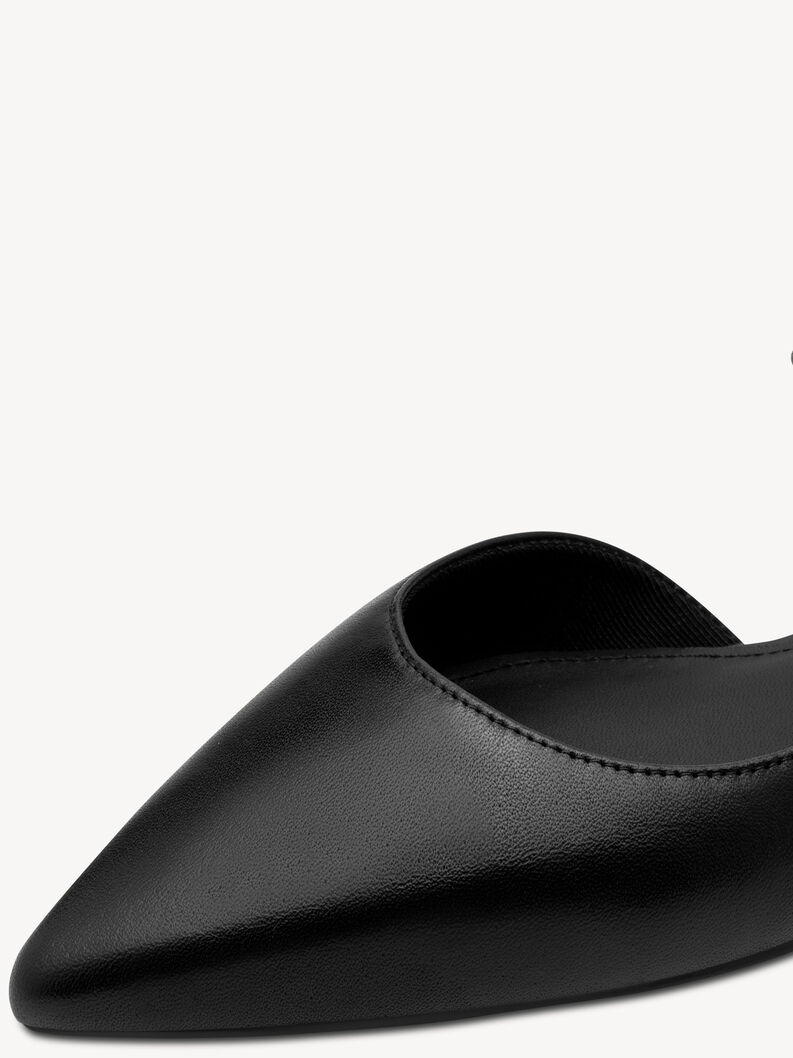 Lederslingpumps - schwarz, BLACK, hi-res