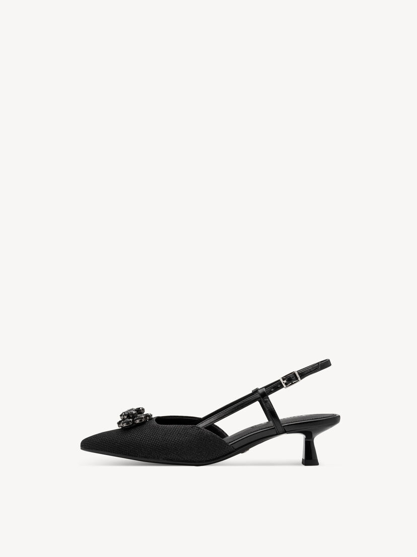 Slingpumps - zwart, BLACK GLAM, hi-res