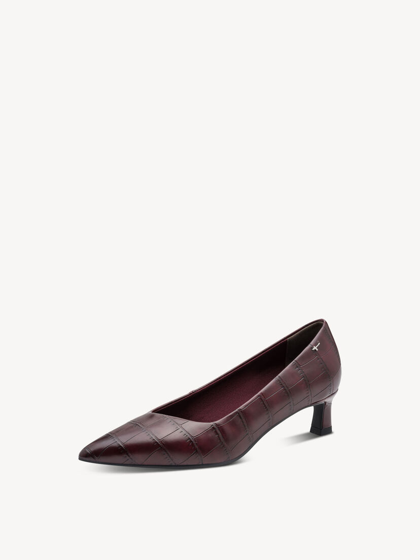 Pumps - rood, MERLOT CROCO, hi-res