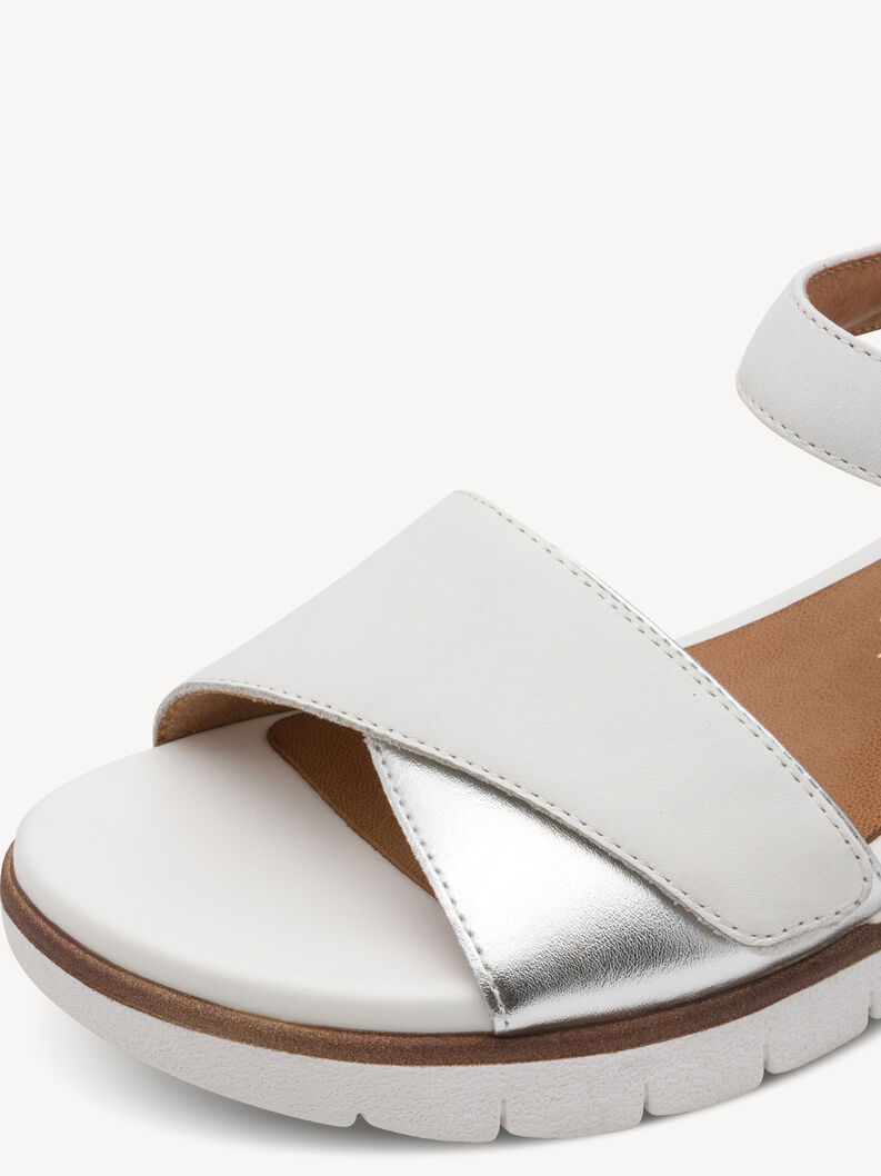 Sandale &agrave; talon - blanc, WHITE/SILVER, hi-res