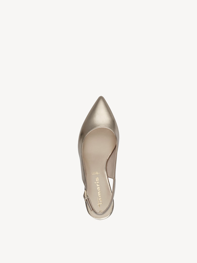 Slingpumps - guld, LIGHT GOLD, hi-res
