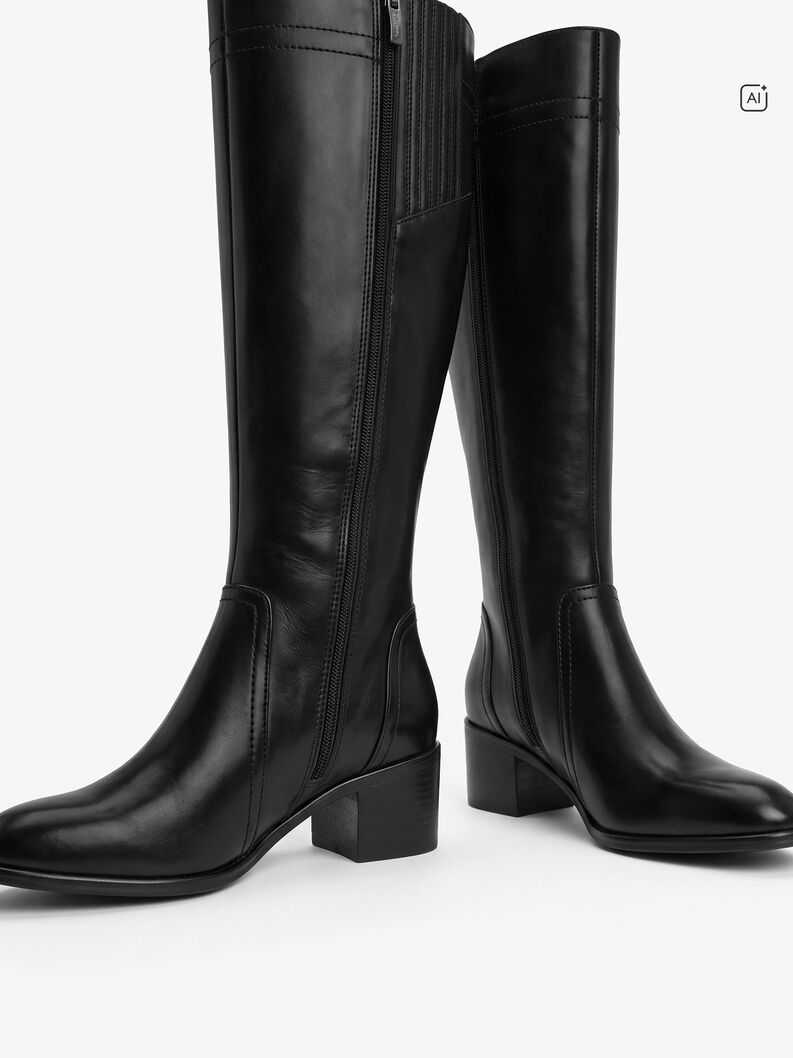 Boots, BLACK LEATHER, hi-res