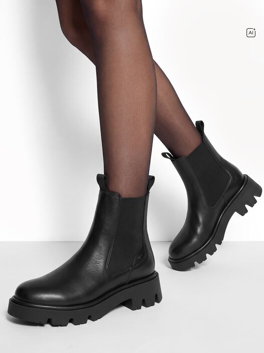 Chelseaboot, BLACK LEATHER, hi-res