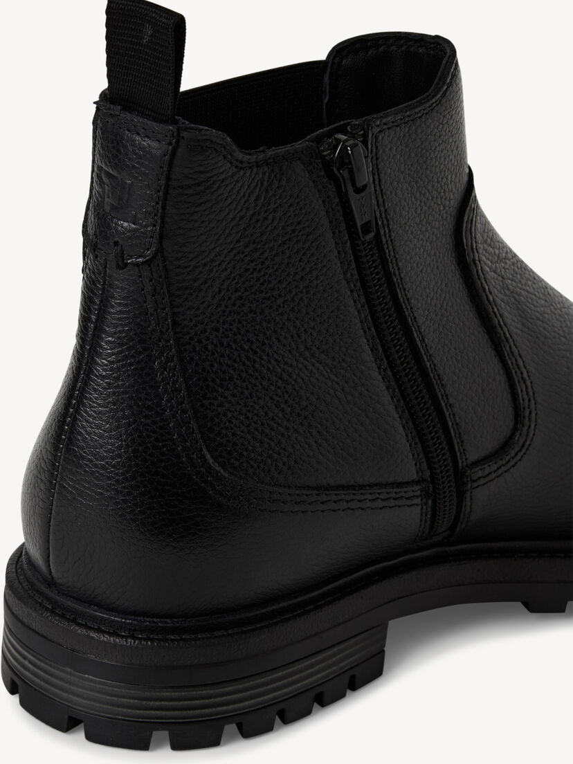 Leren Chelseaboot - zwart, BLACK, hi-res