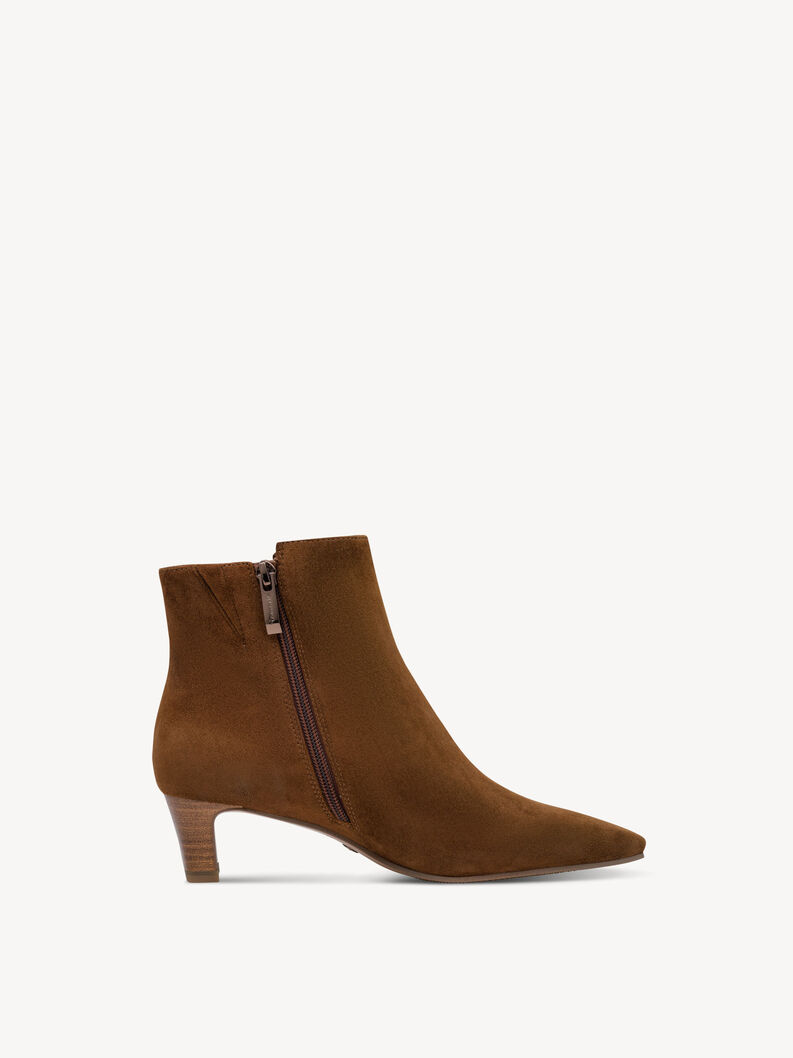 Bottine en cuir - marron, BROWN, hi-res