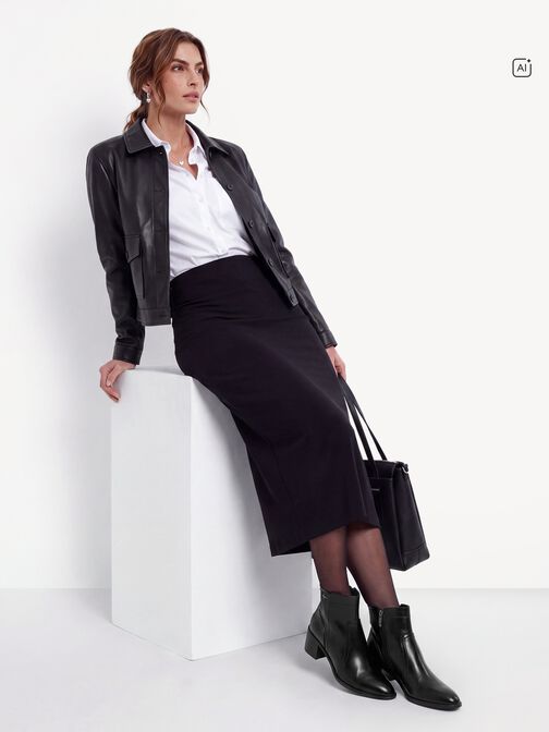 Bottine, BLACK LEATHER, hi-res