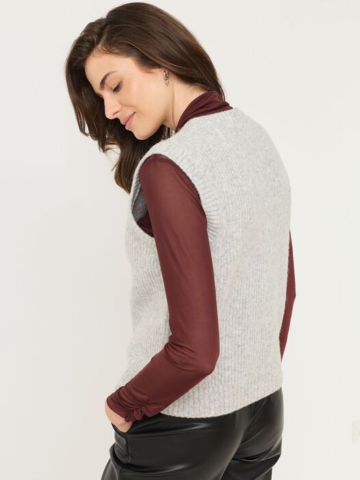 Strickweste, Light Grey Melange, hi-res