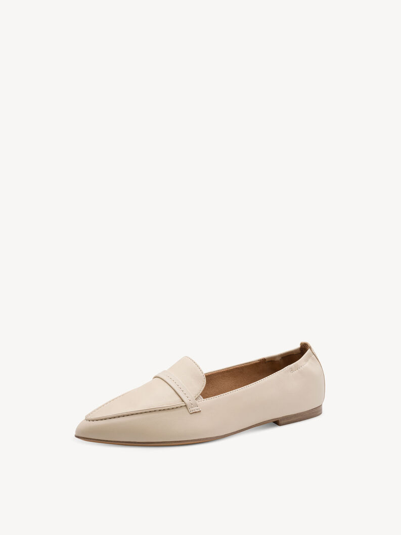 Slipper en cuir - beige, IVORY, hi-res