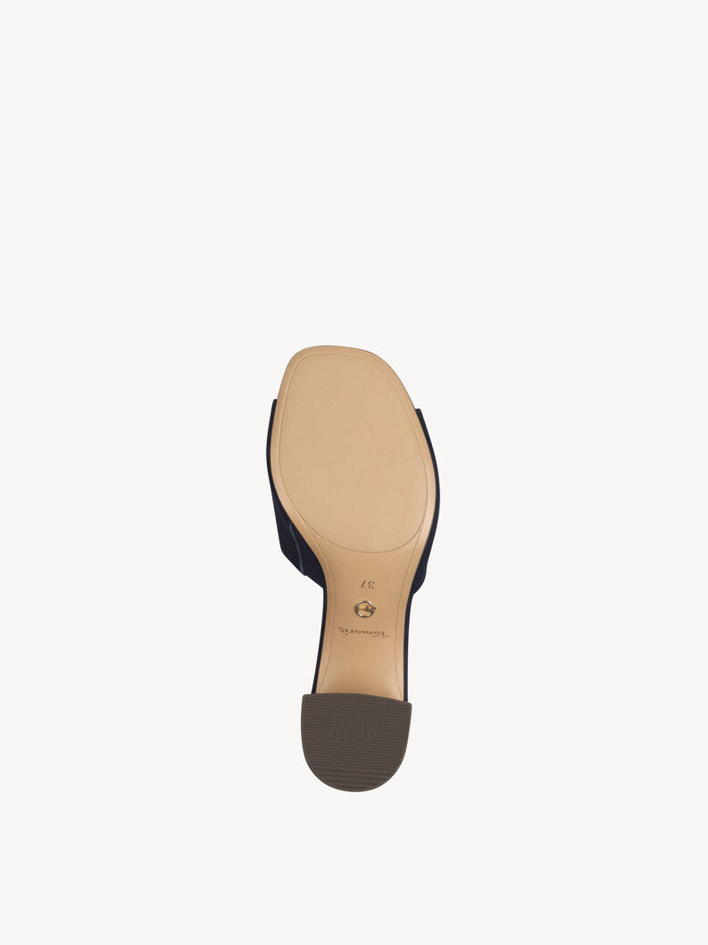 Lederpantolette - blau, NAVY SUEDE, hi-res