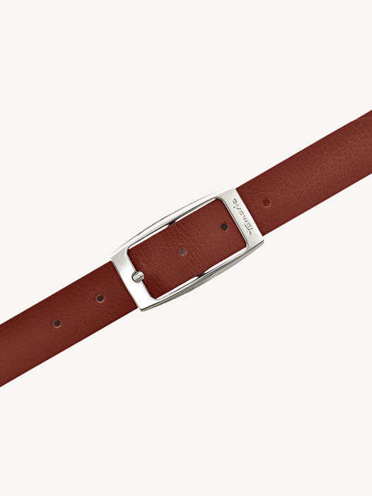 Leren riem, rood, hi-res