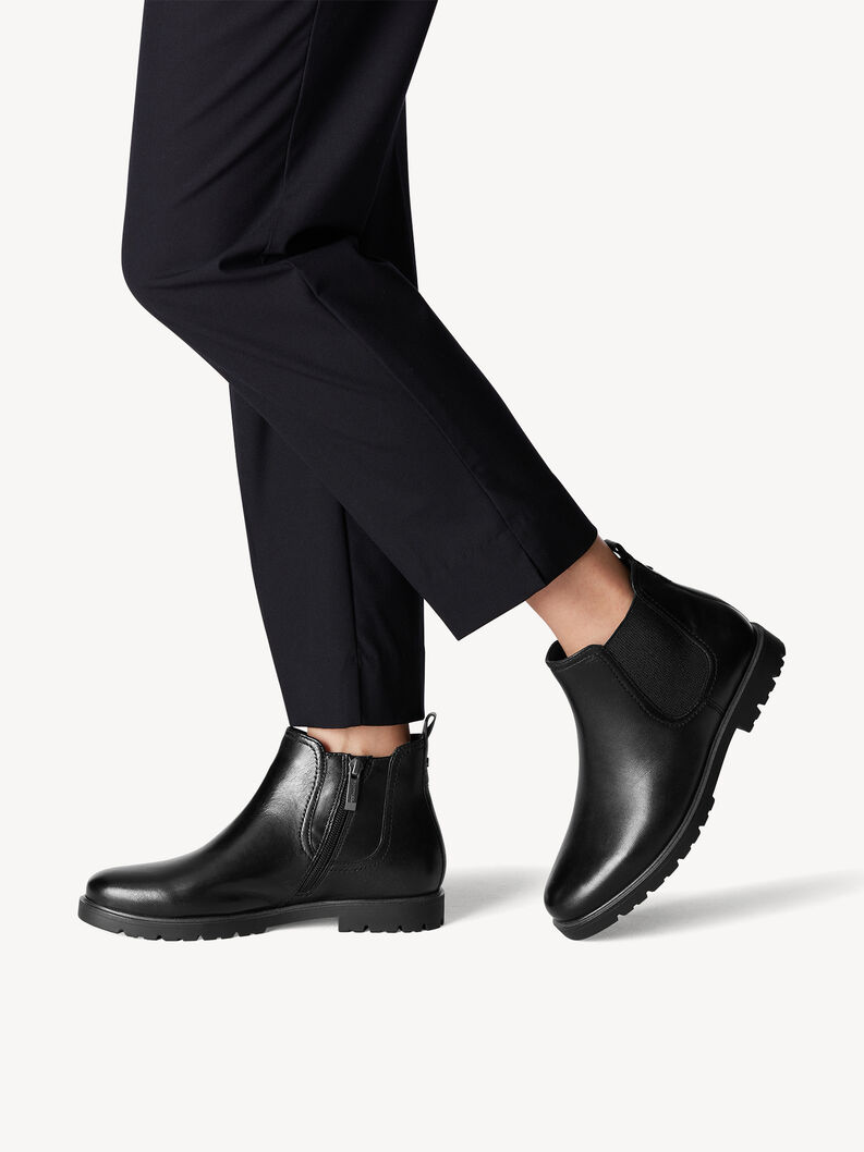 Leder Chelsea Boot - schwarz, BLACK LEATHER, hi-res
