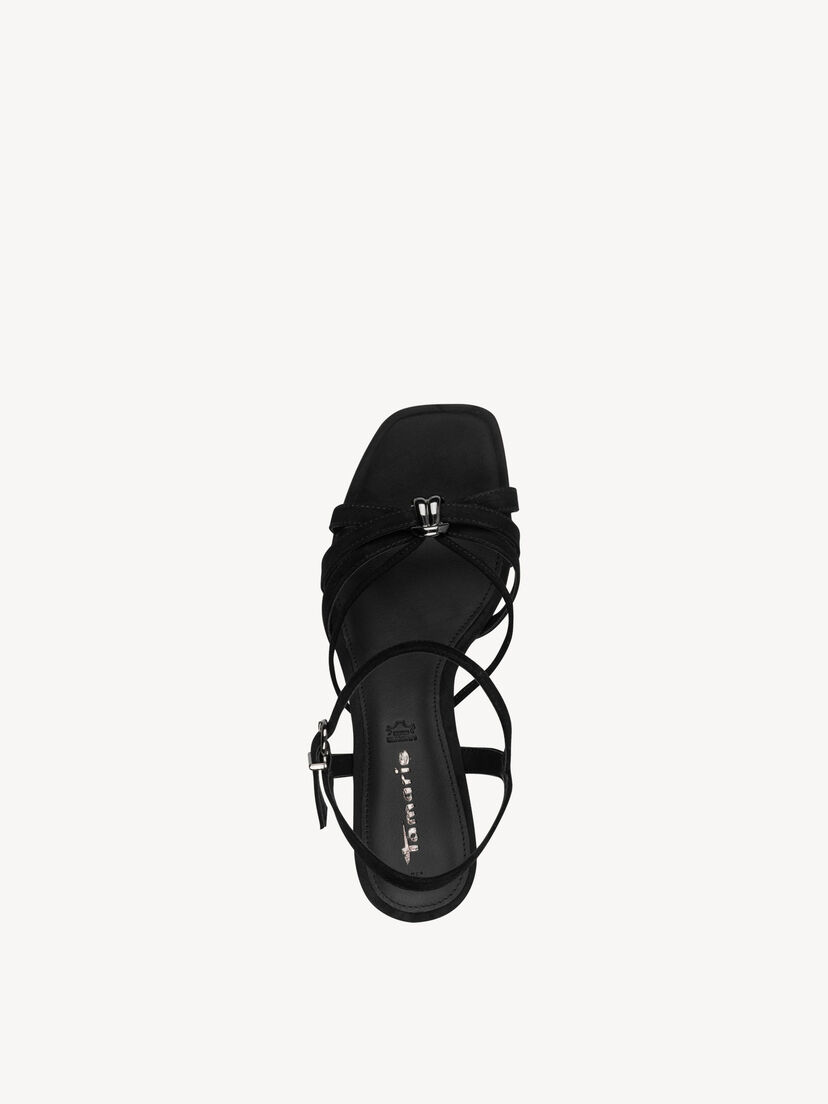 Leren Sandaaltje - zwart, BLACK, hi-res