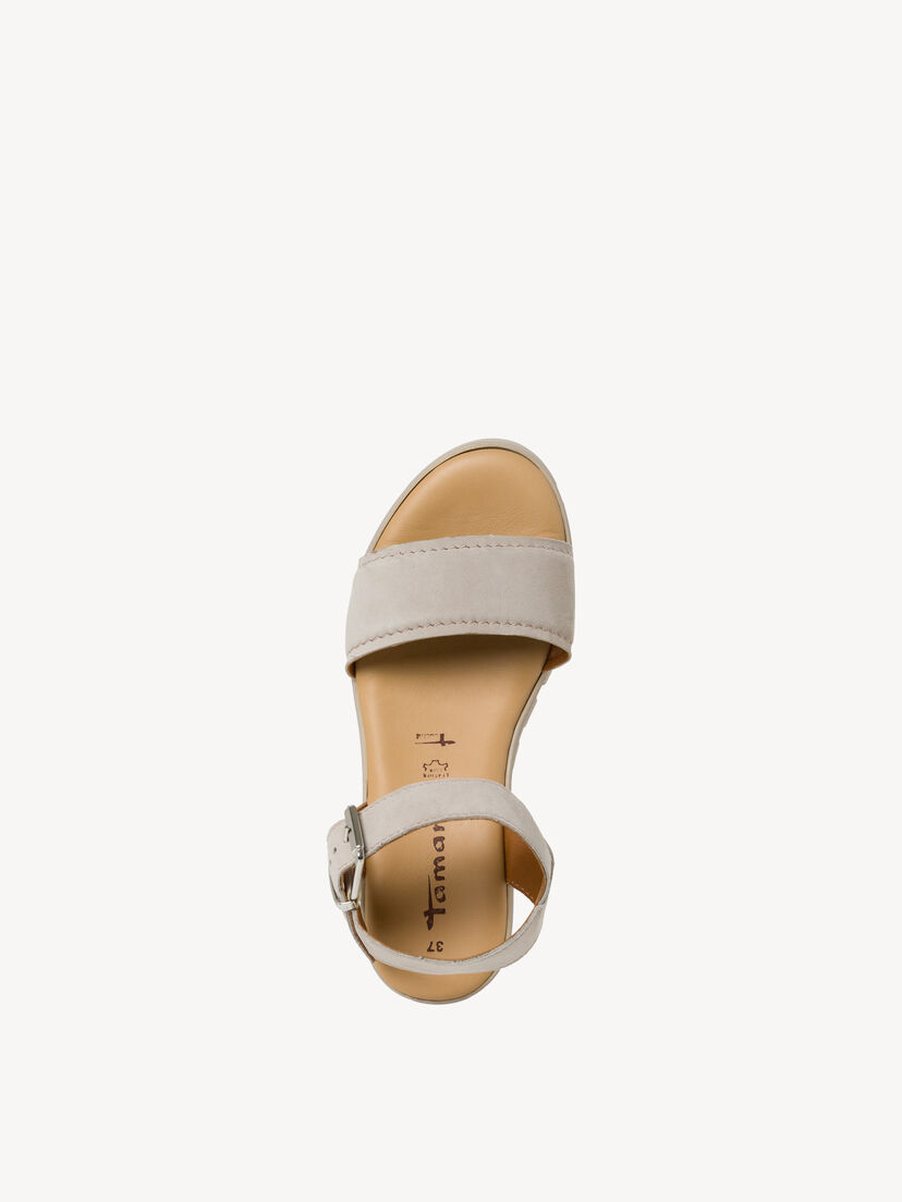 Leren Sandaaltje - bruin, TAUPE SUEDE, hi-res