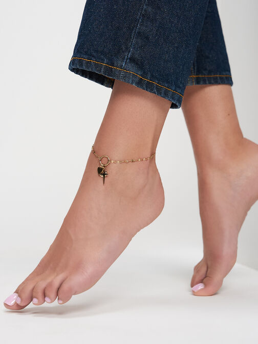 Anklet, gold, hi-res