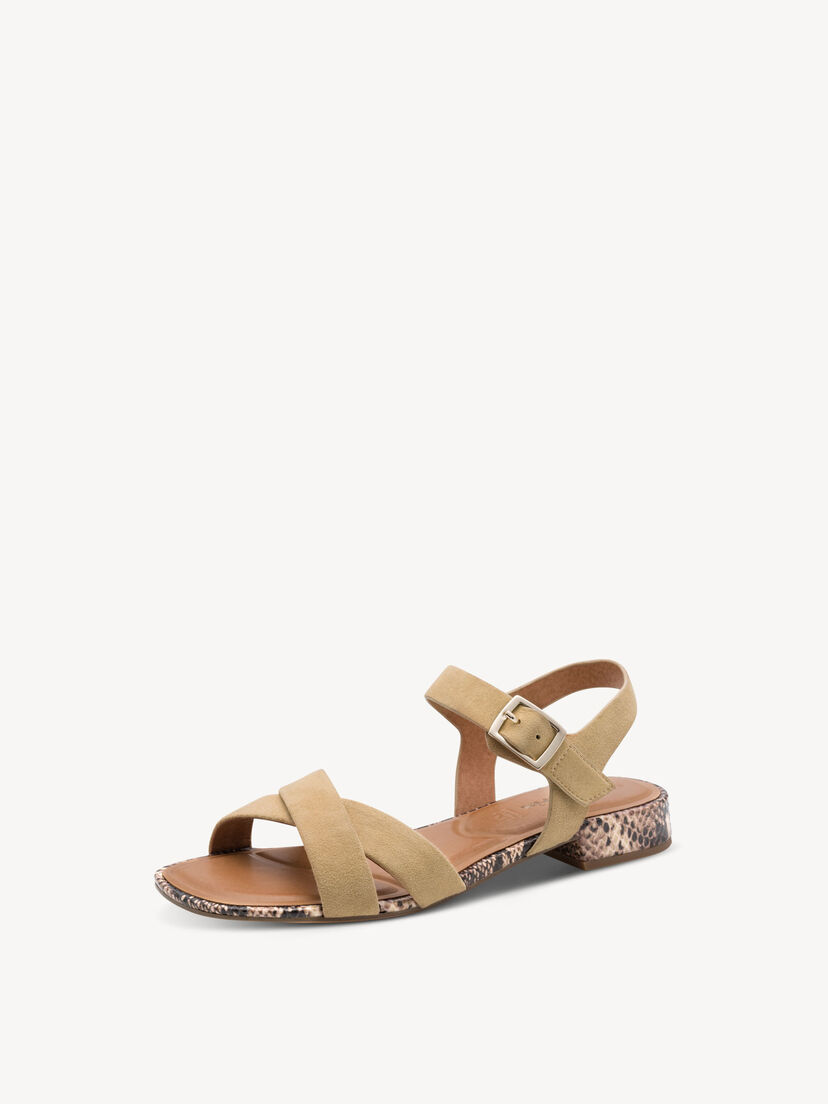 Leren Sandaal - bruin, TAN, hi-res